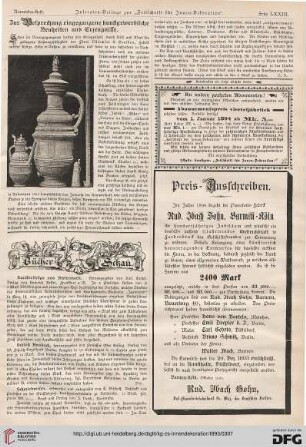 Zur Besprechung eingegangene kunstgewerbliche Neuheiten und Erzeugnisse