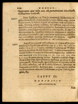 Caput III. Definitio Adiaphororum.