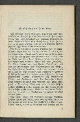 Kindheit und Lehrjahre