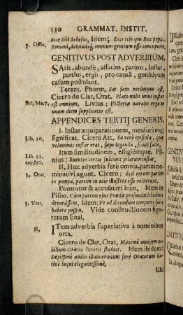 130-140, Genitivus Post Adverbium. Satis, abunde, ...