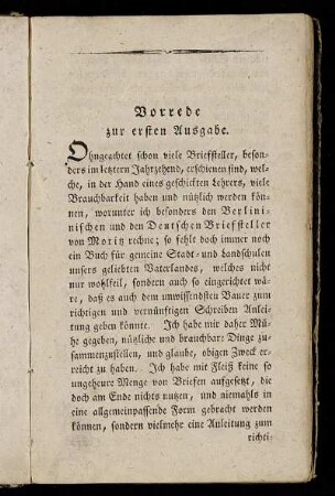 Vorrede zur ersten Ausgabe. - Vorrede zur zweiten Ausgabe.
