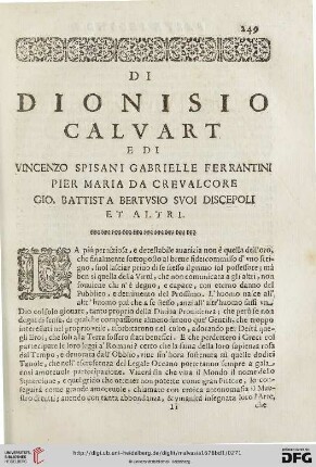 Di Dionisio Calvart e di Vincenzo Spisani [...]