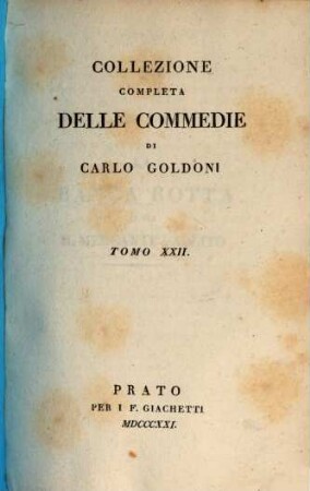 Collezione completa delle commedie di Carlo Goldoni, 22