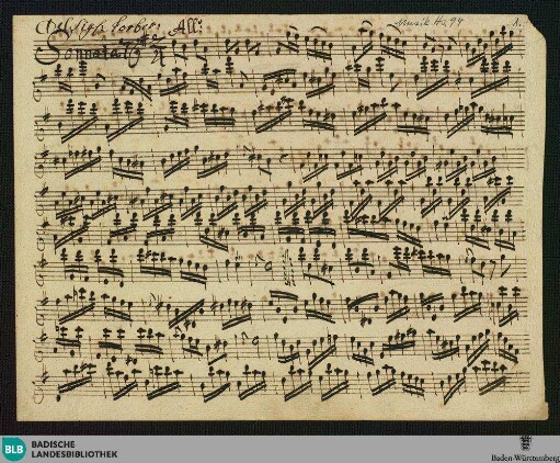 Sonatas - Mus. Hs. 94 : vl, b; G