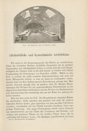 Altchristliche und byzantinische Architektur.