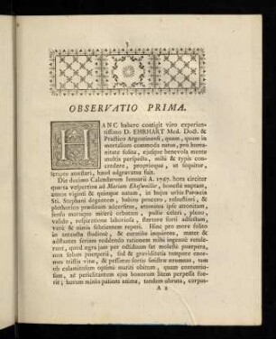 3-18, Observatio Prima.