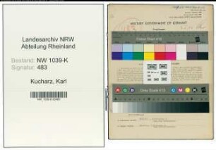 Entnazifizierung Karl Kucharz , geb. 24.06.1902 (Wachmann)