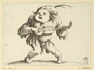 Der Zwerg mit der Gitarre, Blatt 17 aus: Varie figure gobbi