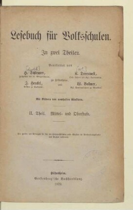 Theil 2 = Mittel- und Oberstufe, [Schülerband]: [Theil 2 = Mittel- und Oberstufe, [Schülerband]] : in zwei Theilen