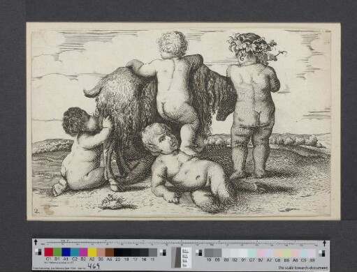 [Putti und Satyre mit einer Ziege]