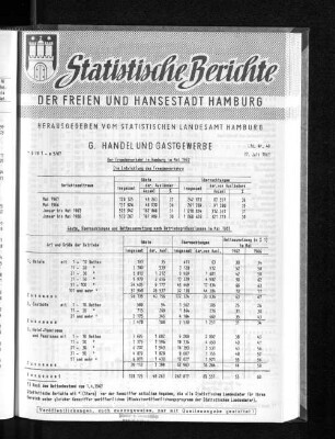 Der Fremdenverkehr in Hamburg im Mai 1967 : Lfd. Nr. 49