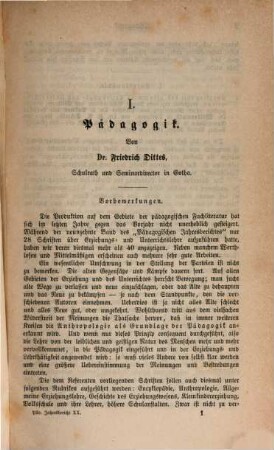 Pädagogischer Jahresbericht : von .... 20. 1867 (1868)