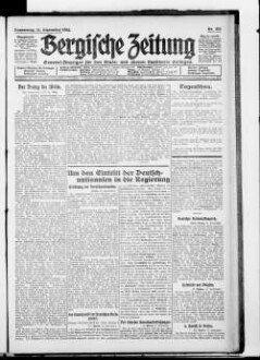 Bergische Zeitung. 1922-1935