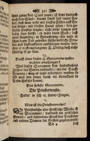 391-398, Das sechste Sacrament