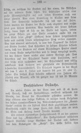 Verschiedene Bräuche.