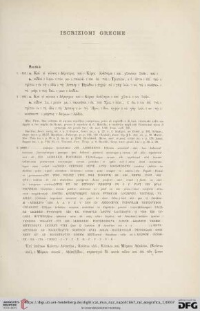 Iscrizioni Greche (No. 1 - 101)