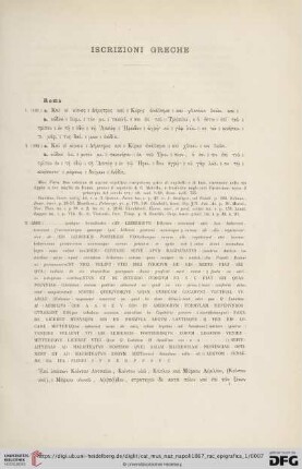 Iscrizioni Greche (No. 1 - 101)