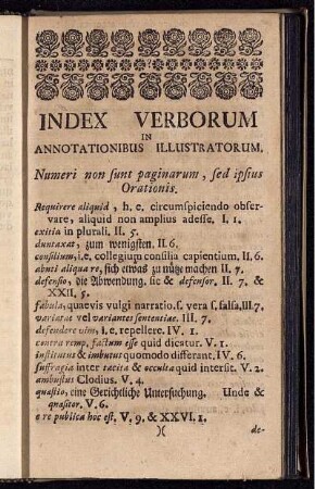Index Verborum In Annotationibus Illustratorum