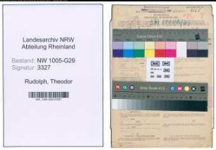Entnazifizierung Theodor Rudolph , geb. 20.05.1891 (Bahninspektor)