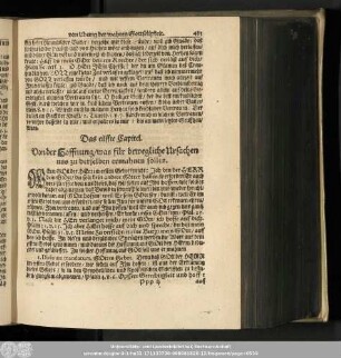 Das eilffte Capitel. Von der Hoffnung/ was für bewegliche Ursachen uns zu derselben ermahnen sollen.