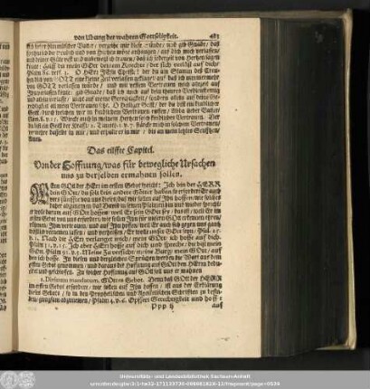 Das eilffte Capitel. Von der Hoffnung/ was für bewegliche Ursachen uns zu derselben ermahnen sollen.