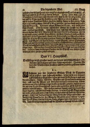 Das VI. Hauptstück.