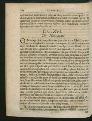 Cap. XVI. De Humilitate.