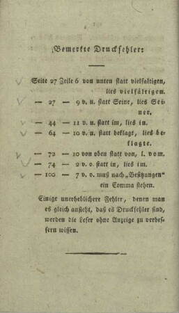 Bemerkte Druckfehler