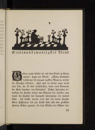 Siebenundzwanzigster Abend