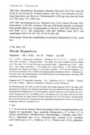 2° Ms. theol. 130 - 139