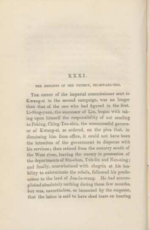 XXXI. The exploits of the viceroy, Siu-Kwang-Tsin