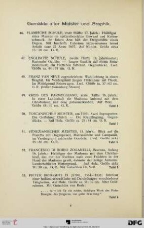 Gemälde alter Meister und Graphik (Nr. 46-67)