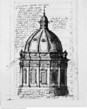 Trattato dell' ordine cinquen e dell' architettura civile, Die Komposite Ordnung, eine beispielhafte Kuppel