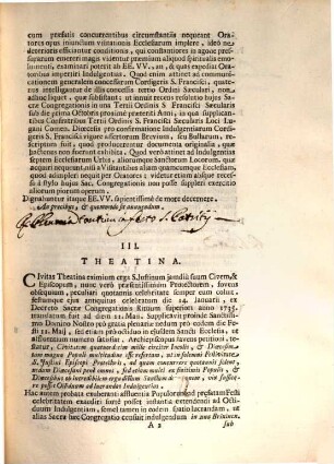 ... Die 15. Maii 1736. In Palatio Apostolico Quirinali erit Sacra Congregatio Indulgentiis, & Sacris Reliquiis praeposita, in qua praeter nonnulos supplices libellos, plerumque à Sanctitate Sua remissos, proponentur infrascripta dubia