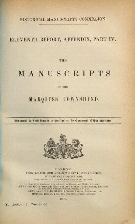 Report. 11. 1887, Appendix part 4