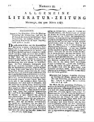 Schneider, L.: Über die Mittel zur Einführung der Stallfütterung, und über die Wirkungen des häufigen Kartoffelbaues. Zwei Preisschriften. Leipzig: Schneider 1786