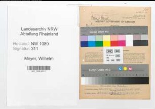 Entnazifizierung Wilhelm Meyer , geb. 09.08.1918 (Polizeibeamter)