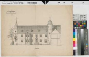 Crollage (Preußisch Oldendorf) Erweiterung des Hauses Crollage Hofansicht 1883 1 : 100 39,5 x 56 Zeichnung Wilert? Ledebur-Crollage K Nr. 8