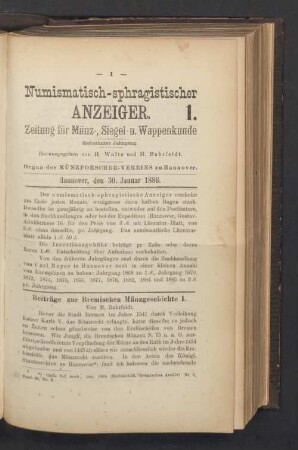1. 30. Januar 1886