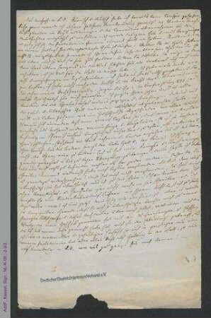 Brieffragment einer unbekannten Person - Abschrift von Louise Otto-Peters
