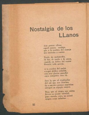 Nostalgía de los Llanos