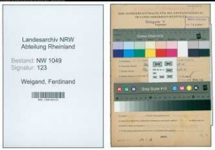 Entnazifizierung Ferdinand Weigand , geb. 28.06.1909 (Polizist)
