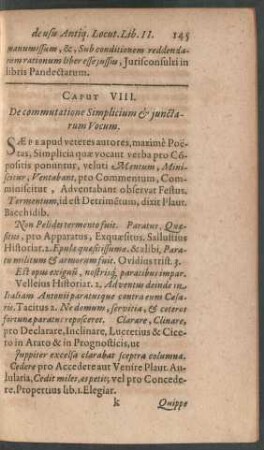 Caput VIII. De commutatione Simplicium & junctarum Vocum.
