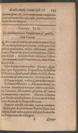 Caput VIII. De commutatione Simplicium & junctarum Vocum.