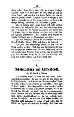 Schulerziehung und Elternabende