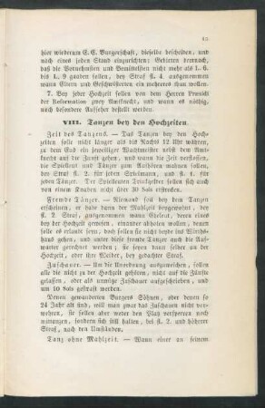 VIII. Tanzen bey den Hochzeiten