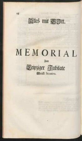 Memorial Zum Leipziger Jubilate Marckt Scontro