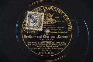 Rezitativ und Chor aus "Carmen" [Finale], II. Akt / von Bizet