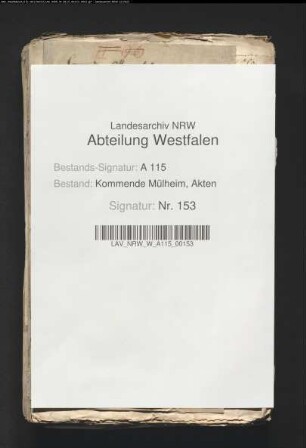 Tausch der Kommende Ootmarsum gegen Kommende Waldenburg durch den Komtur v. Heiden.