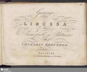 No. 6: Gesänge aus der Oper Libussa für Pianoforte oder Guitarre